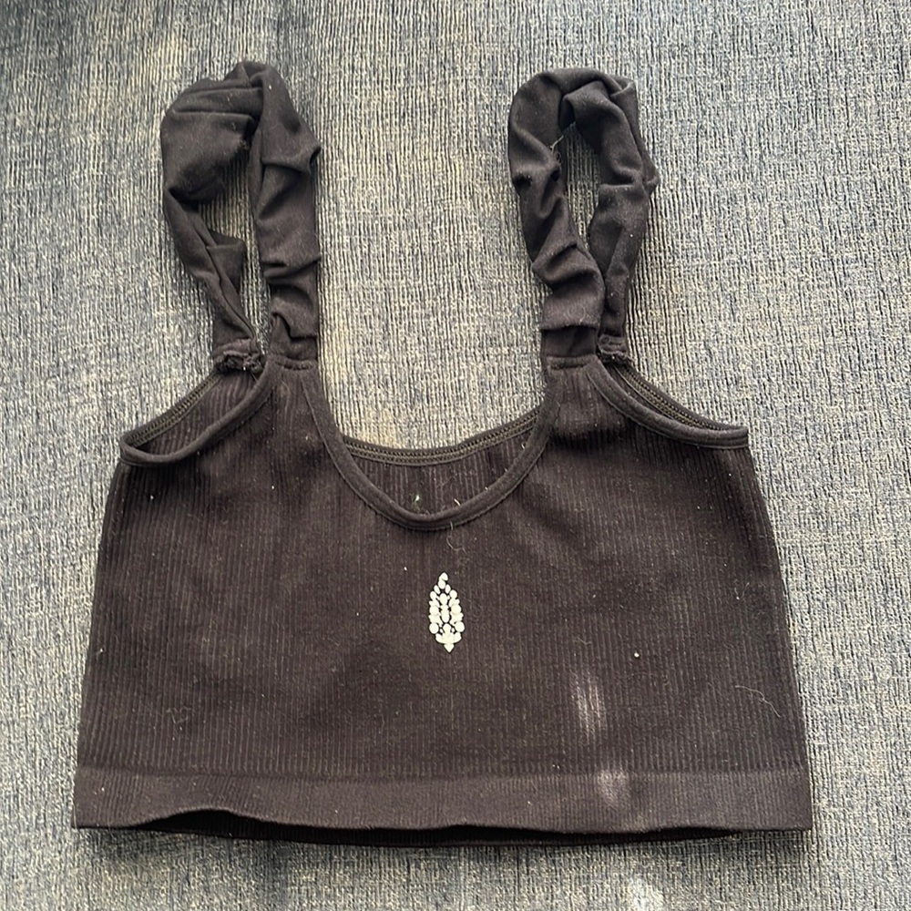 FREE PEOPLE MOVEMENT black xs/s crop top